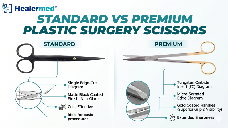 Standard vs Premium Plastic Surgery Scissors