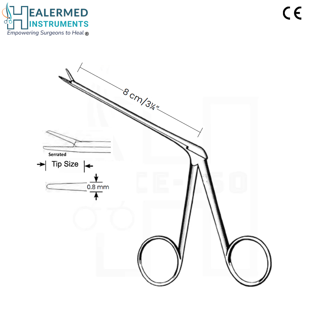 Micro Ear Forcep Serrated Jaws Straight