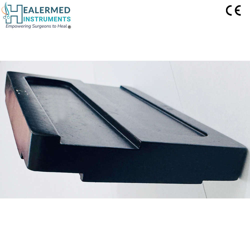 Teflon Double Sided Cartilage Cutting Block - Side One:  2mm , 1mm , 1.5mm , 0.5mm - Side 2: 1mm , 2mm