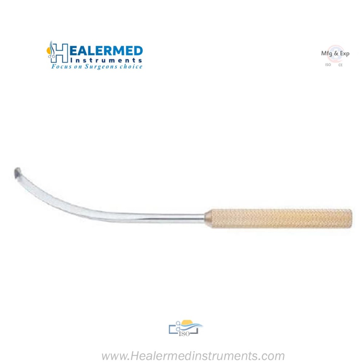 Nerve forehead Retractor Curved Left