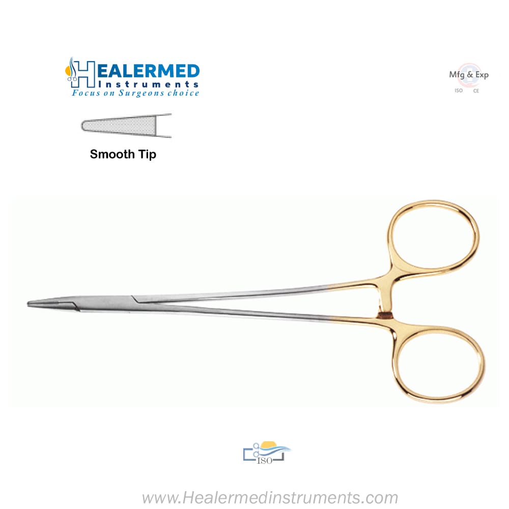 Micro Vascular Needle Holder - Smooth Plane Tip 