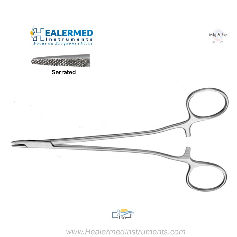 Sarot Needle Holder - Standard with Serrated Jaws