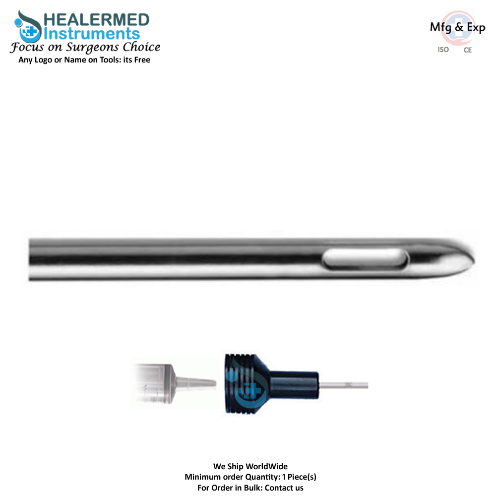 Cobra Bibevel Style cannula 60cc tommey hub connector - Liposuction cannulas and Accessories
