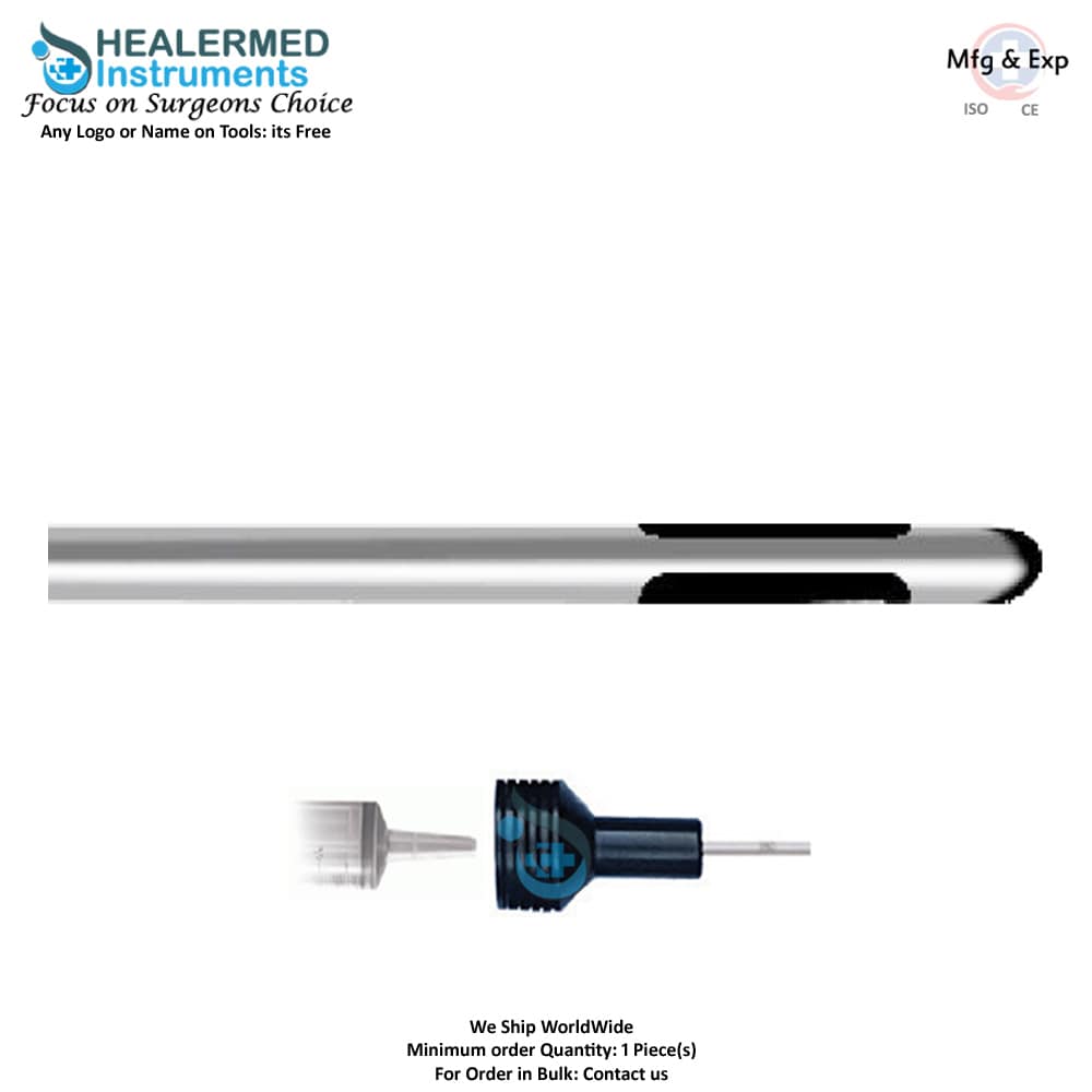 General suction cannula with Two long parallel holes 60cc tommey hub connector