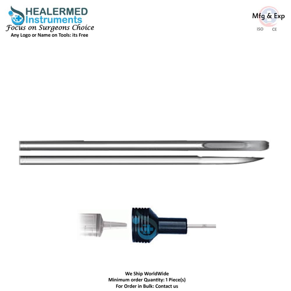 Single Hole Field Flap cannula With elevated leading edge 60cc tommey hub connector
