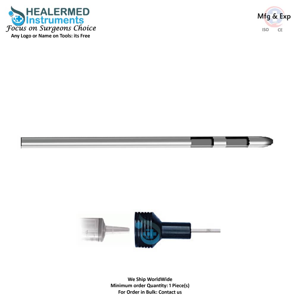 Two Square in Line Liposuction cannula 60cc tommey hub connector