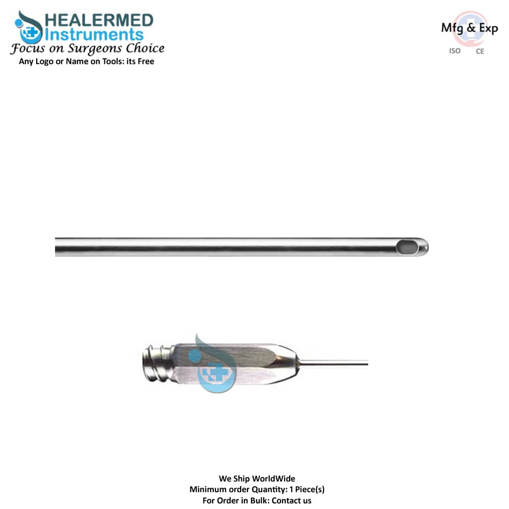 Coleman Liposuction Cannula Single Hole Injector stainless steel luer lock