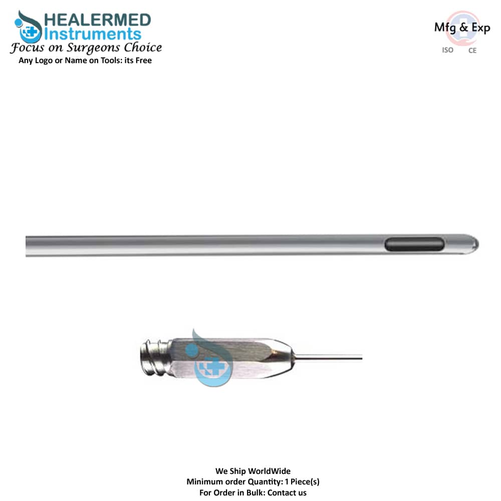 Single hole square Coleman Liposuction Cannula Injector stainless steel luer lock