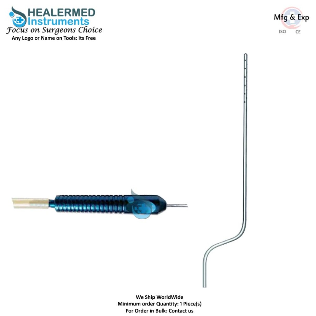 Tumescent Bayonet Infiltration Cannula Fixed Handle