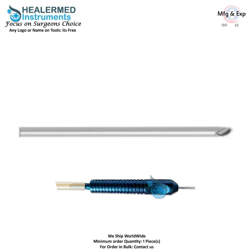 Liposuction Cannula with on Open Hole Tip Fixed Handle