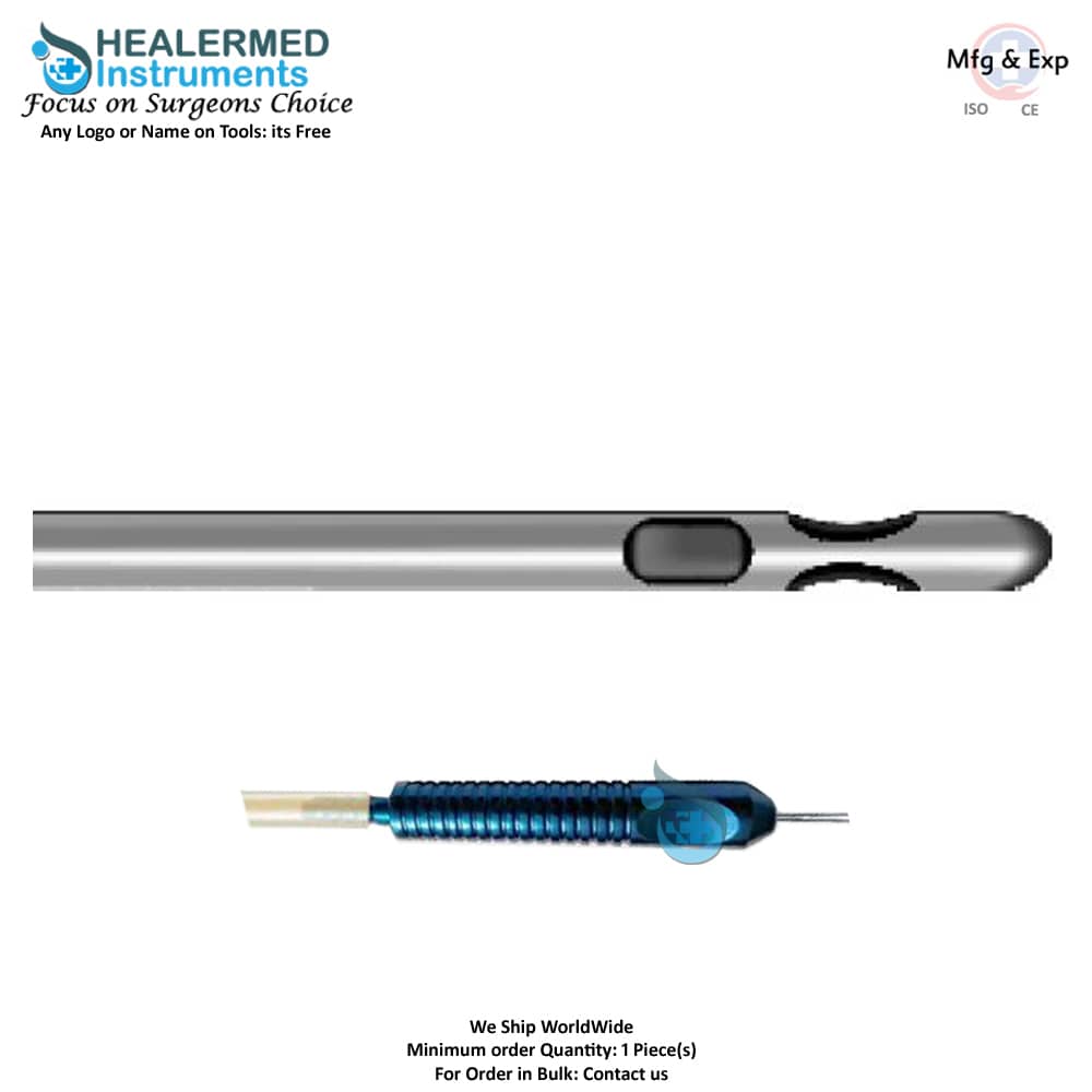 One Central Port and one Parallel Ports Liposuction cannula Fixed Handle