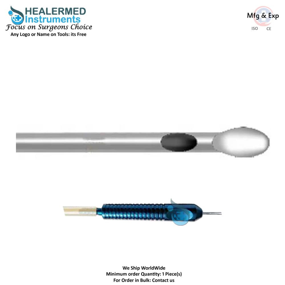 Single Central hole with Tapered Tip Injector Liposuction Cannula Fixed Handle
