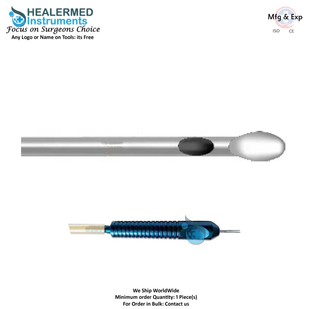 Single Central hole with Tapered Tip Liposuction cannula Fixed Handle