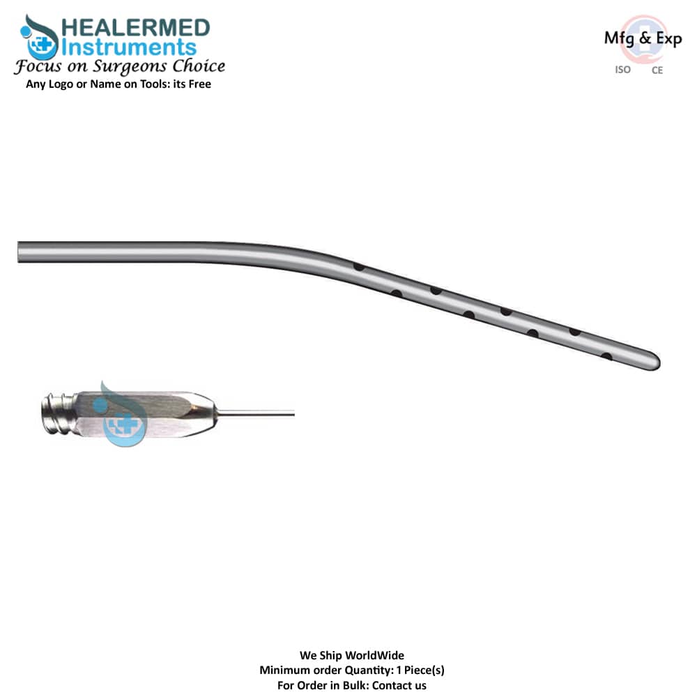 Tumescent Angled Infiltration cannula stainless steel luer lock