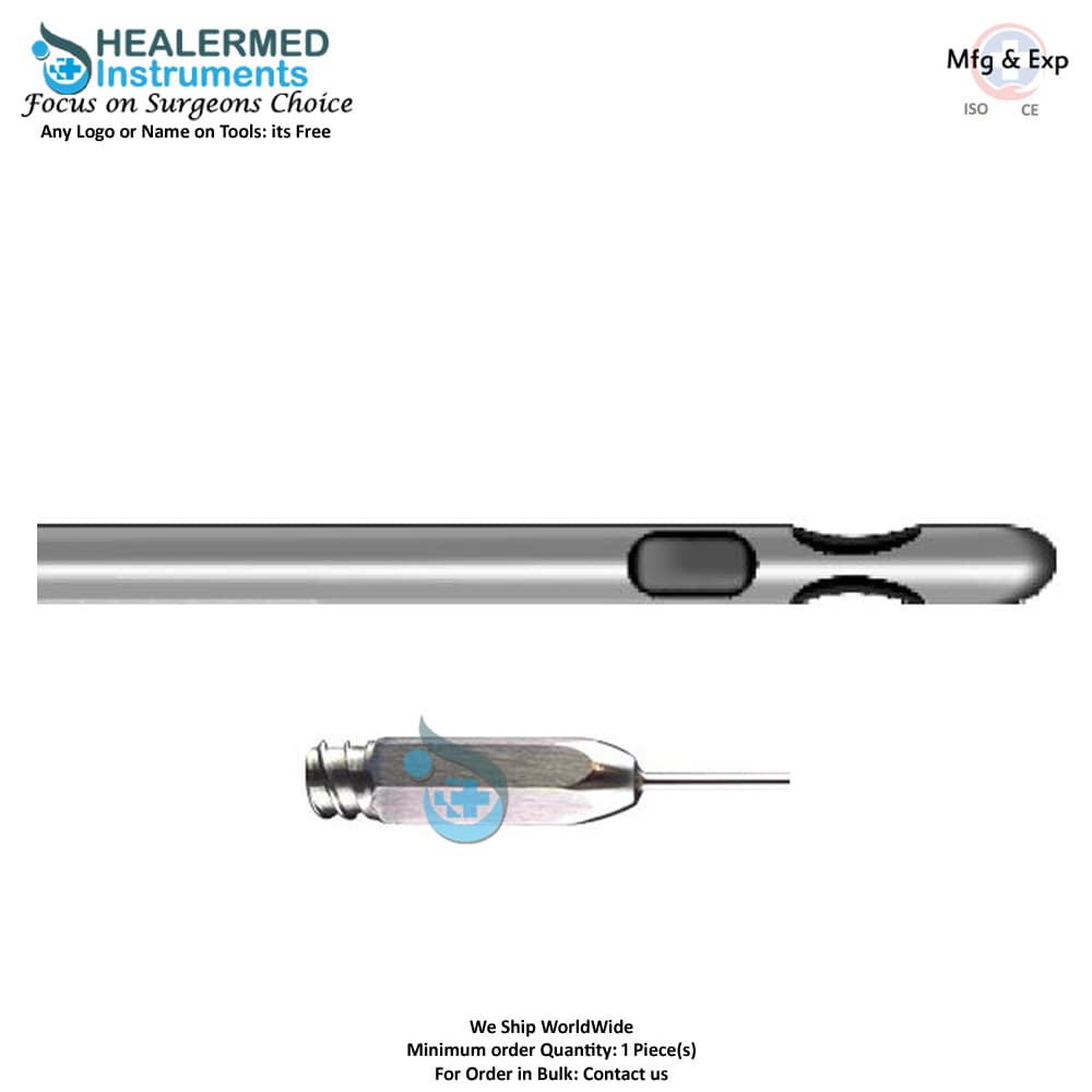 One Central Port and one Parallel Ports Liposuction cannula stainless steel luer lock