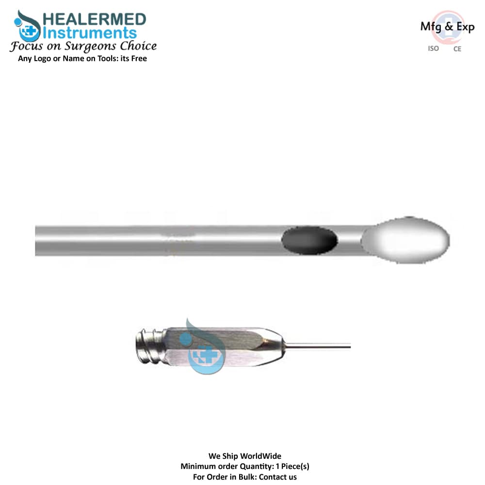 Single Central hole with Tapered Tip Liposuction cannula stainless steel luer lock