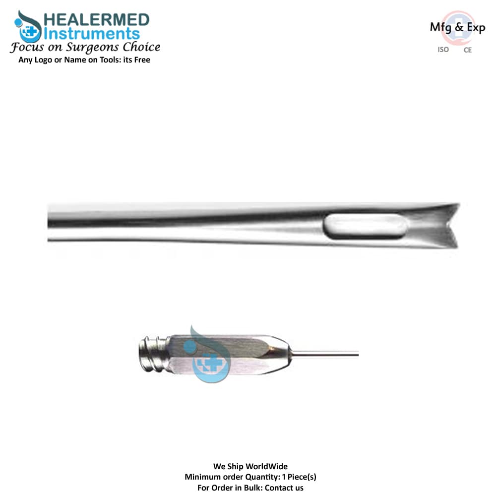 Face Lift V Shape Flap Dissector Cannula stainless steel luer lock
