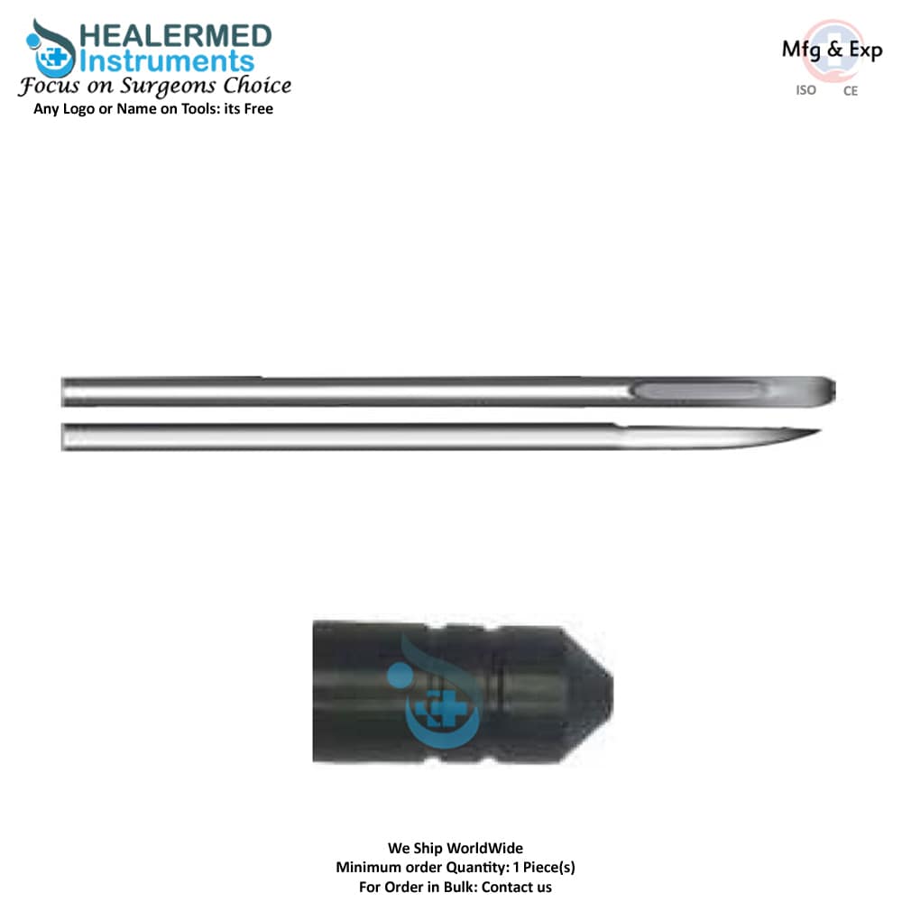 Single Hole Field Flap cannula With elevated leading edge Super Luer lock