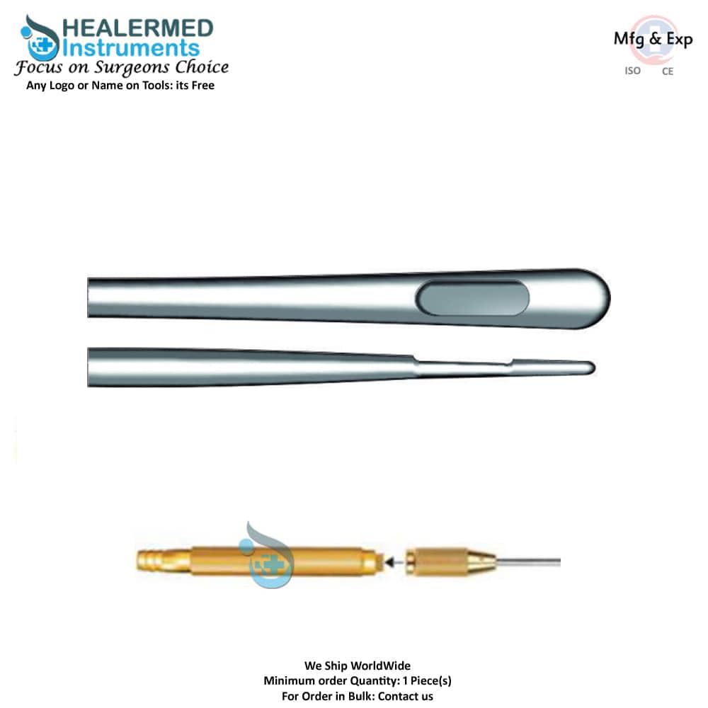 face lift flap cannula with threaded hub connector