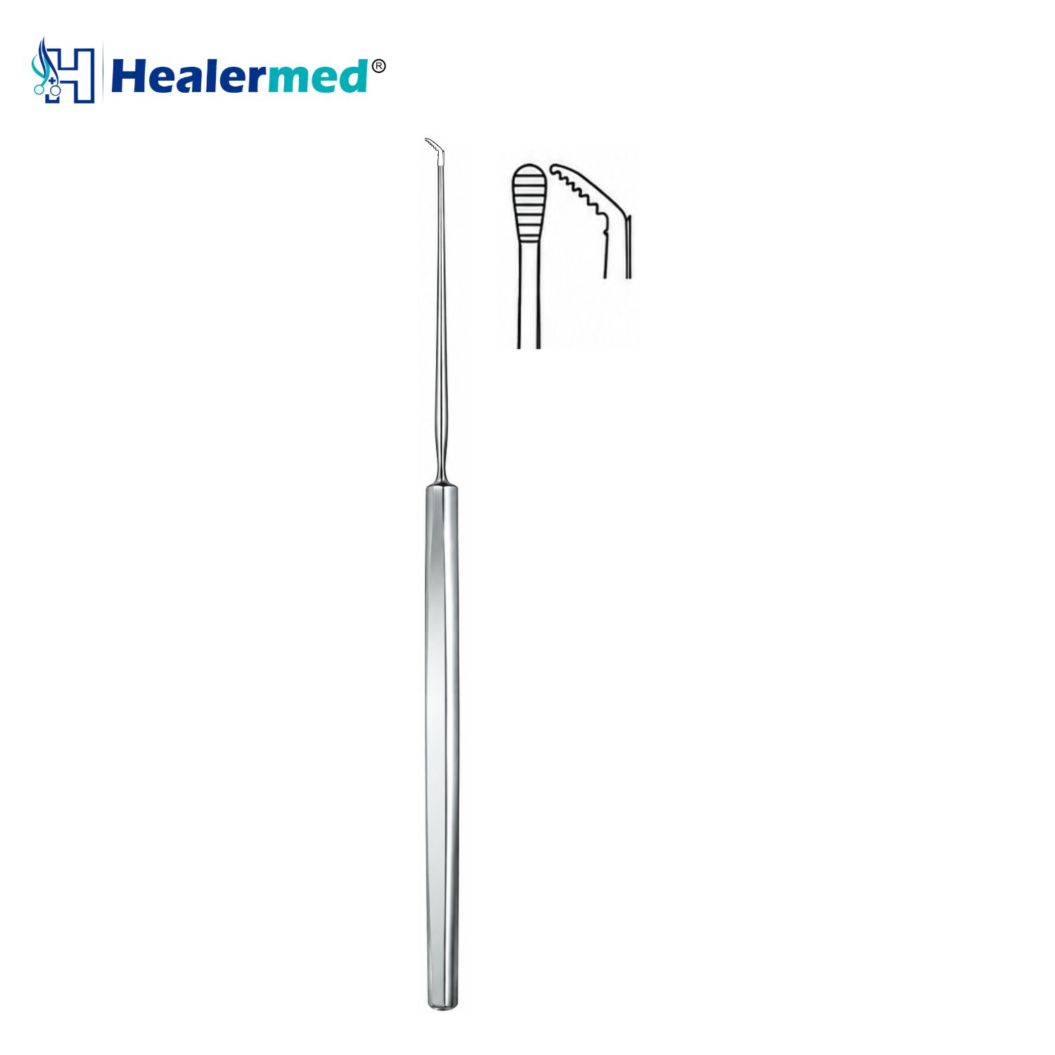 Moldenhauer Lever Serrated Angled, ear foreign body lever, 16cm