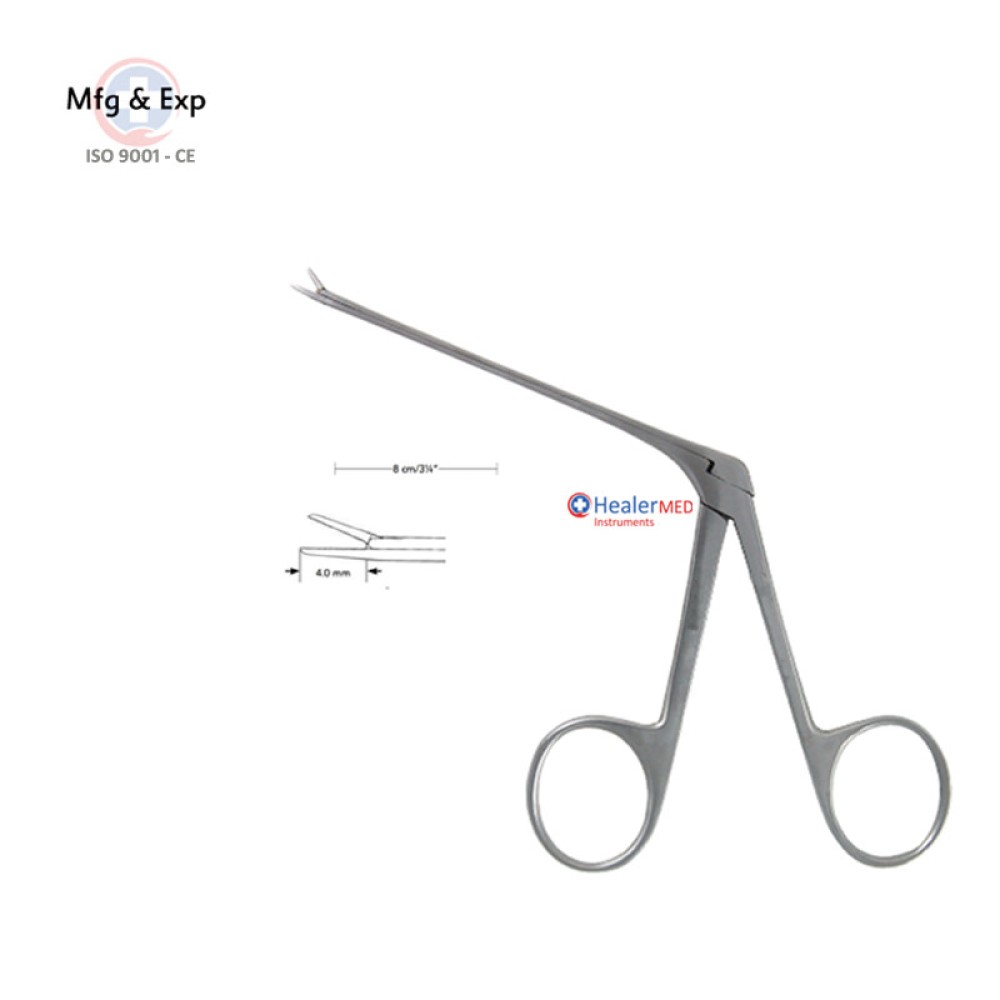 Micro Ear Forceps Straight, Smooth Black Coated