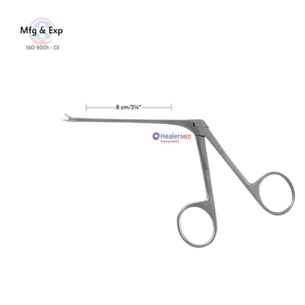 Micro Ear Forceps - Cup Shaped, Bent Upwards