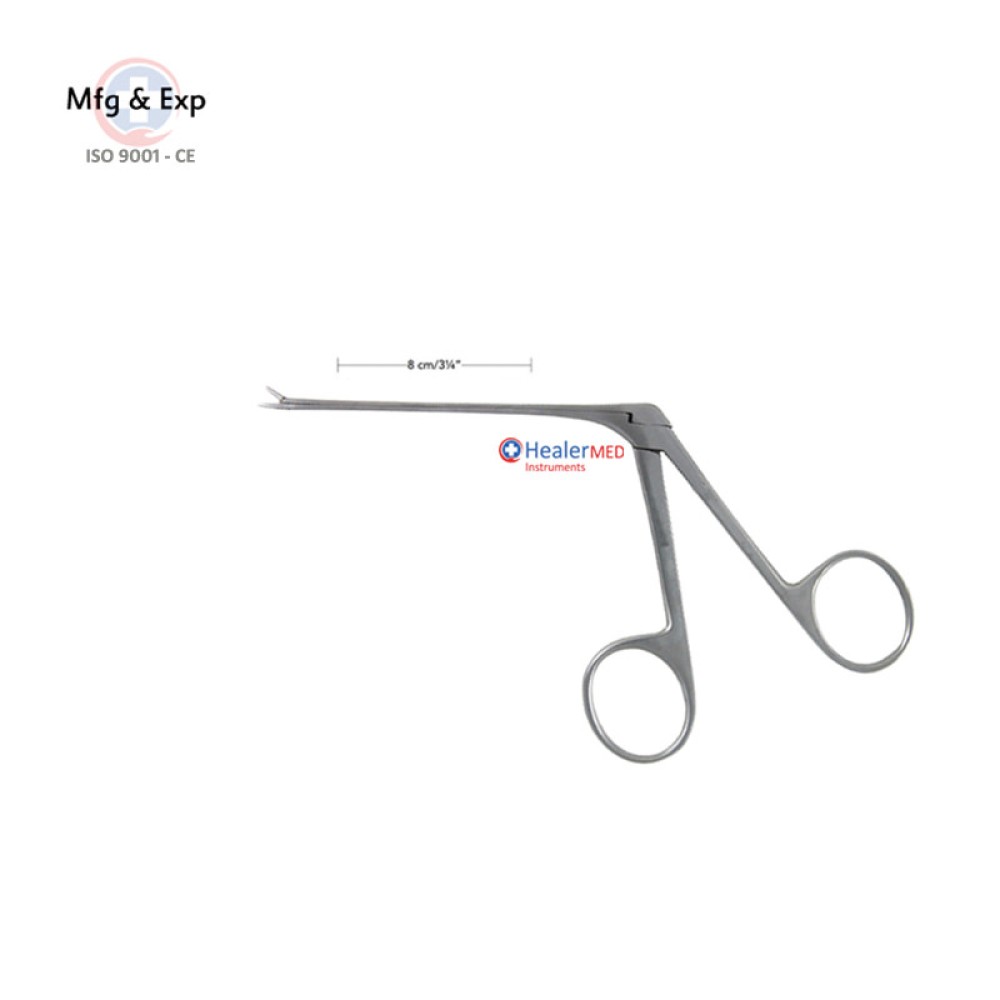 Micro Ear Forceps - Cup Shaped, Bent Upwards