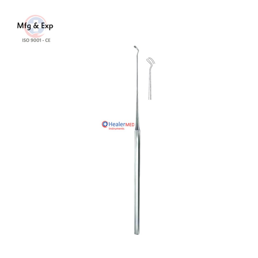 FISCH Micro dissectors Micro Ear Hook 15 cm/6" angled to right