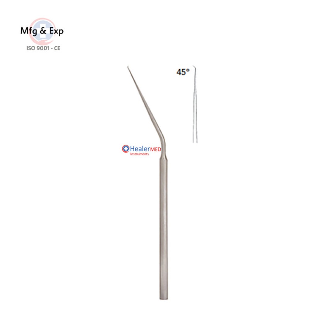 Micro otology hook, Micro Dissector 15.5 cm/6¼" 90˚Upwards 0.3 mm