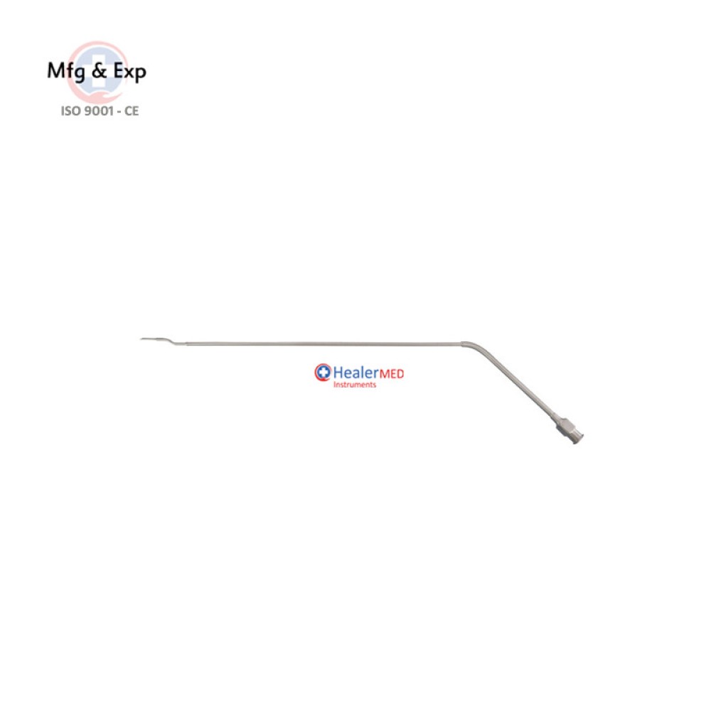 Microlaryngology Instruments Injection needle, bayonet-shaped with LUER-LOCK23 cm/9"