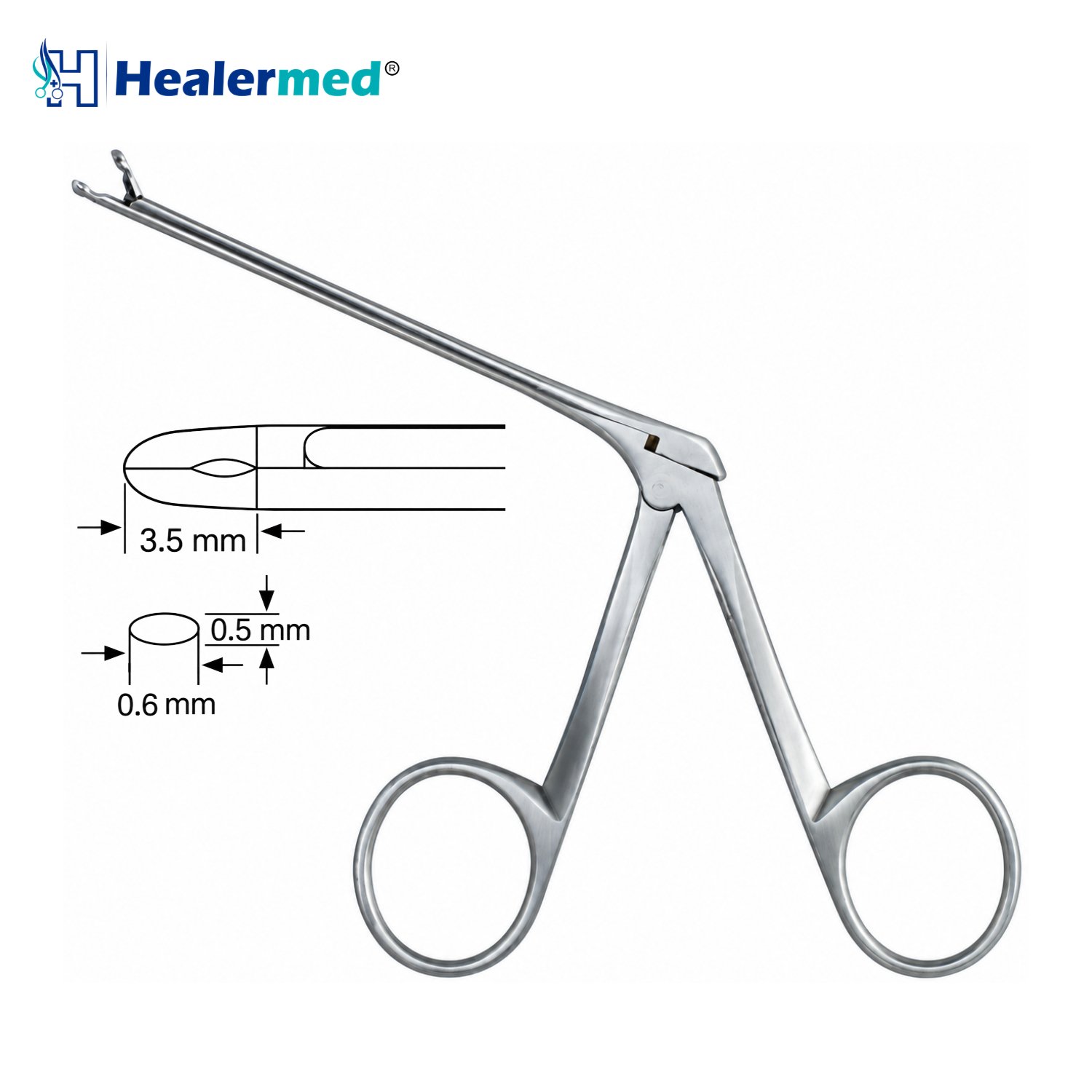 Straight micro ear cup forceps, 3.5 x 0.6mm cup, 8cm