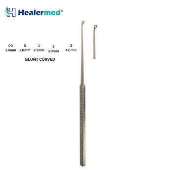 Buck Micro Ear Curette Blunt Curved – 16cm