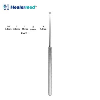 Buck Micro Ear Curette Blunt Straight – 16cm