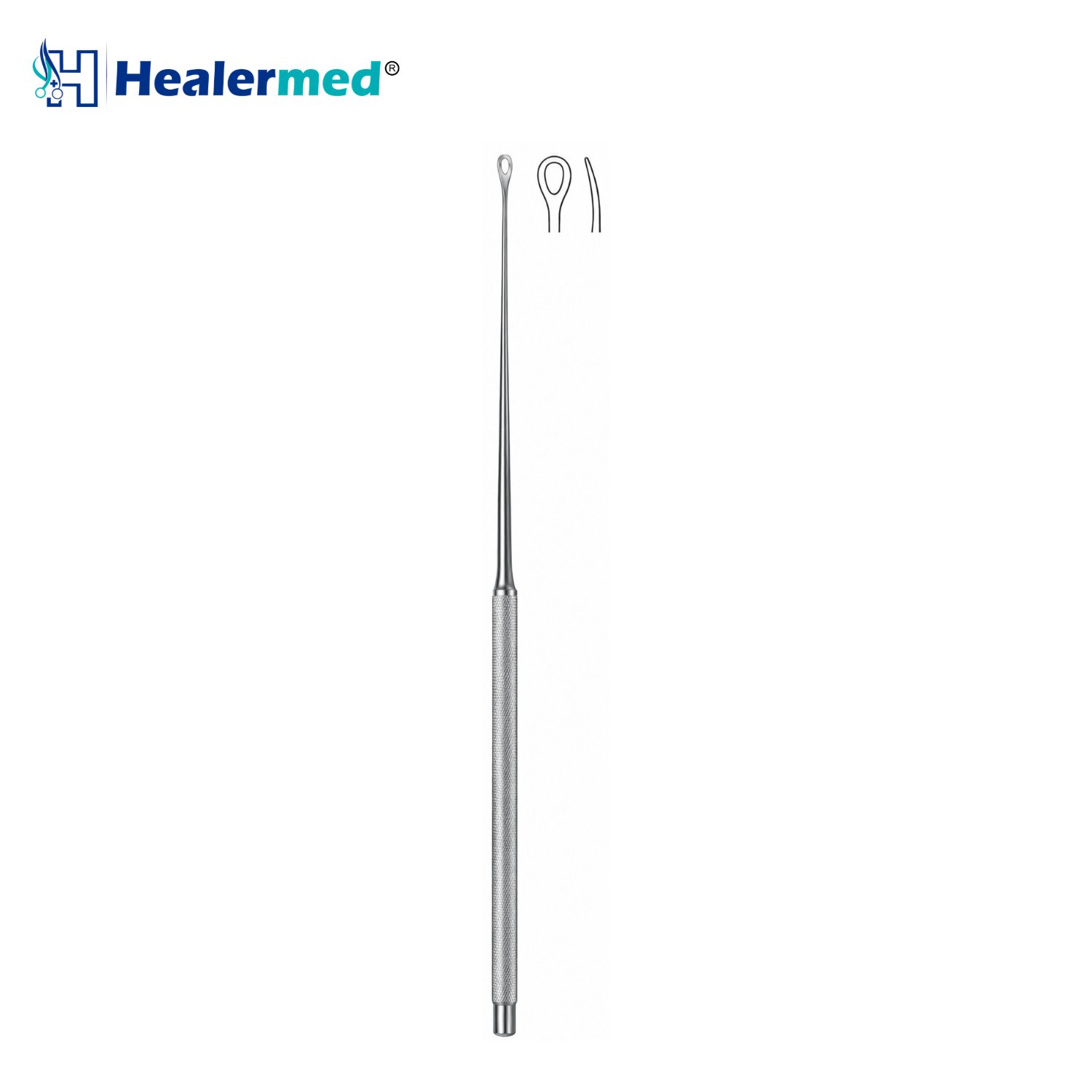 Langenbeck Ear Curette Blunt, micro ear curette, 13cm