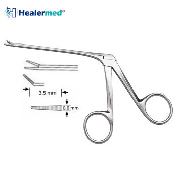 Micro Ear Forceps Angled Right Serrated – 3.5mm x 0.6mm Tip, 8cm