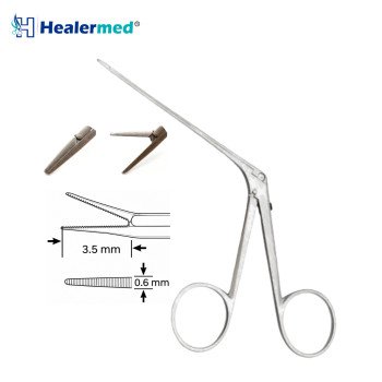 Micro Ear Forceps Straight Serrated – 3.5mm x 0.6mm Tip, 8cm