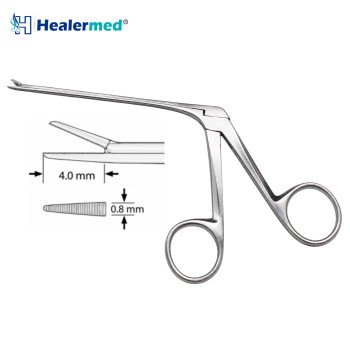 Micro Ear Forceps Straight Serrated – 4mm x 0.8mm Tip, 8cm