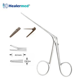 Micro Ear Forceps Straight Smooth – 4mm x 0.6mm Tip, 8cm