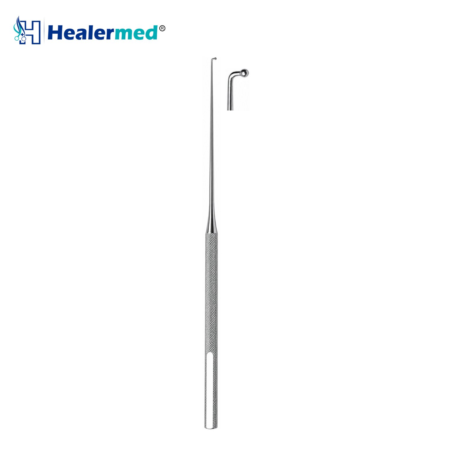 Wagener Ear Hook Spherical, cerumen hook, 16cm