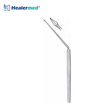 Angled Spear Shaped Politzer Micro Ear Needle – 15.5cm