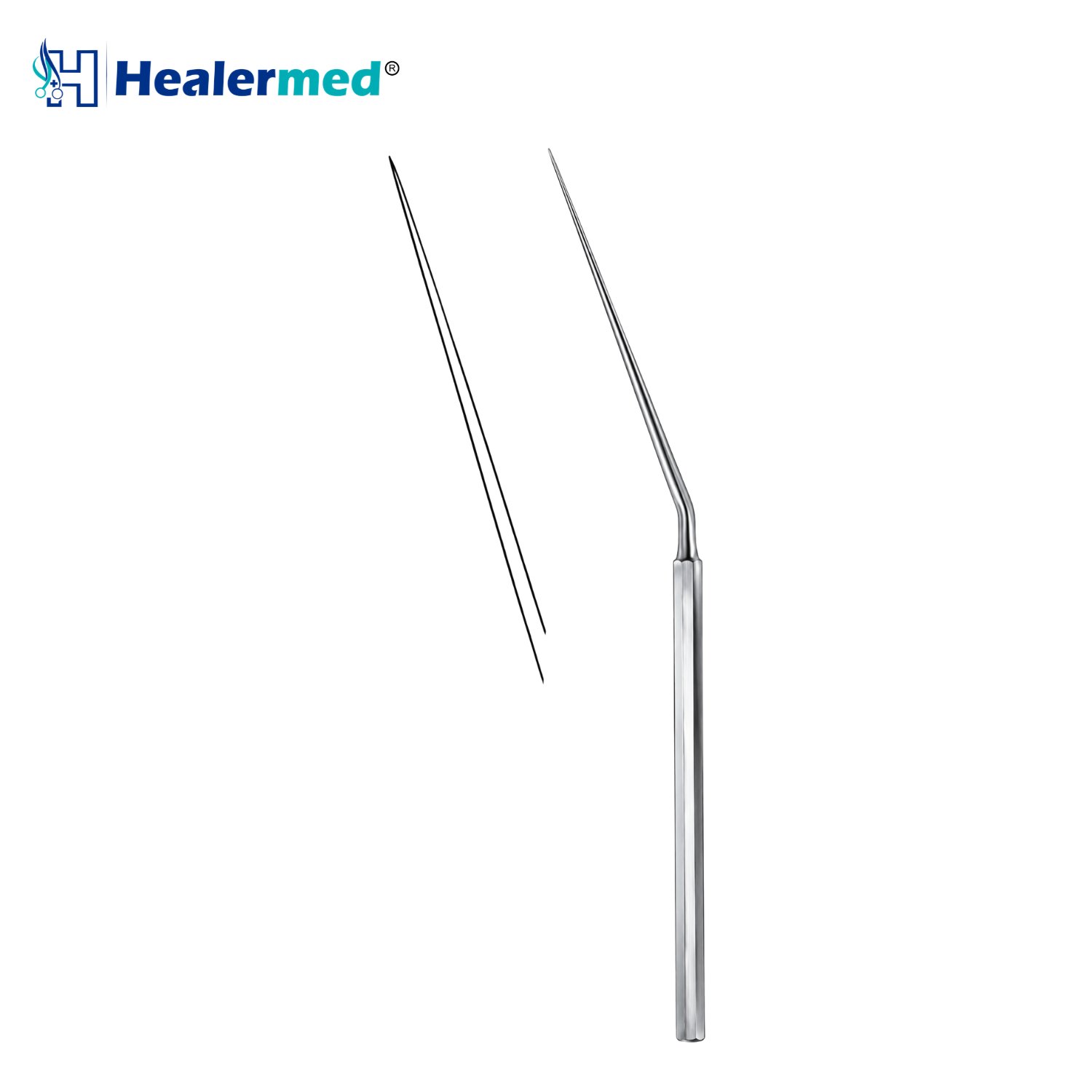 Barbara 45 Degree Angled Micro Ear Needle, 15.5cm