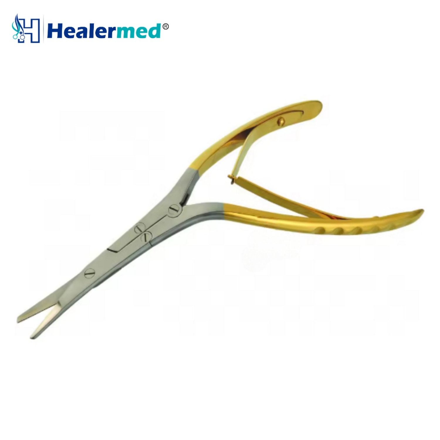 Caplan nasal shears TC double action angled fine tips 20cm German stainless steel