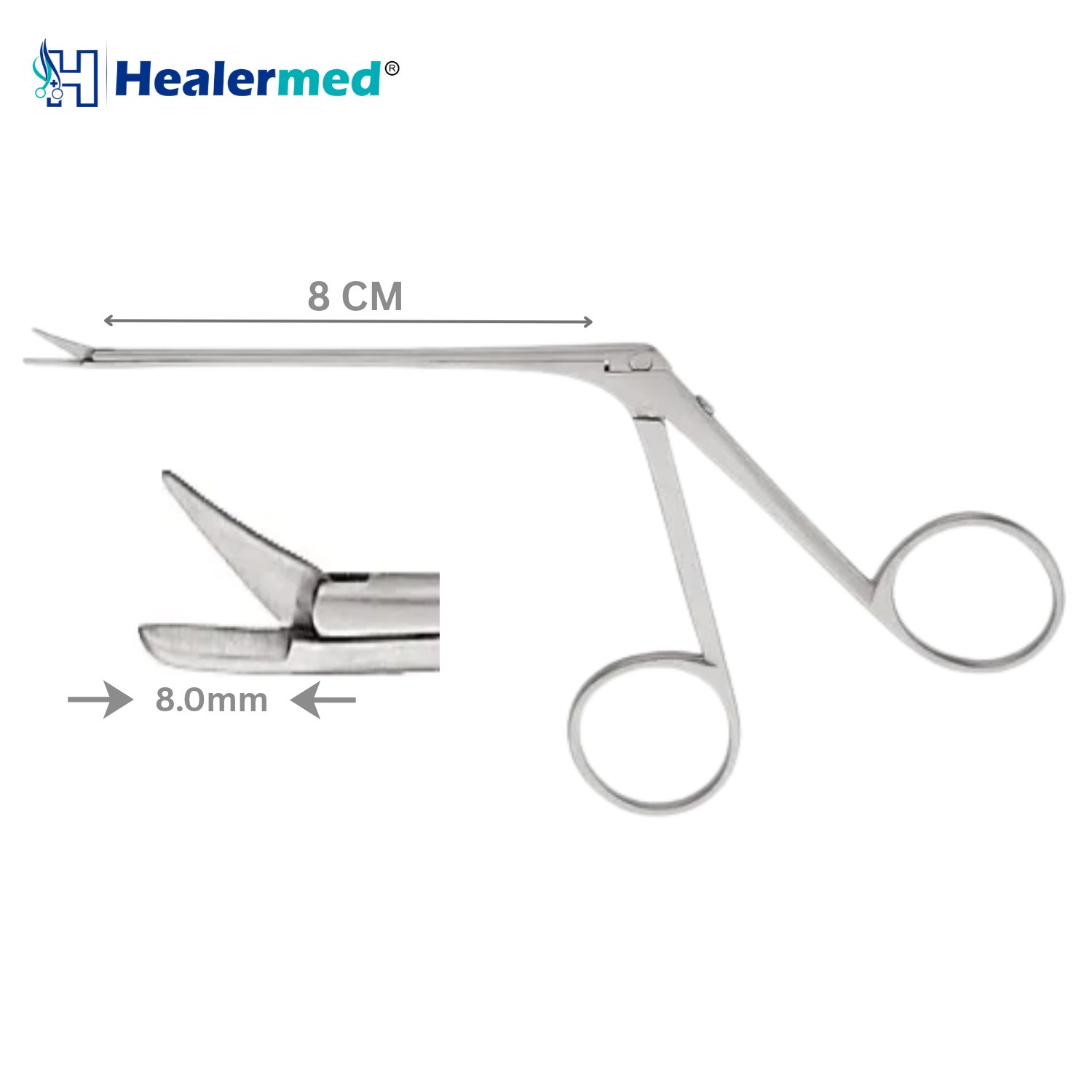 Shea-Bellucci micro ear scissors, straight, 8mm blades, 8cm