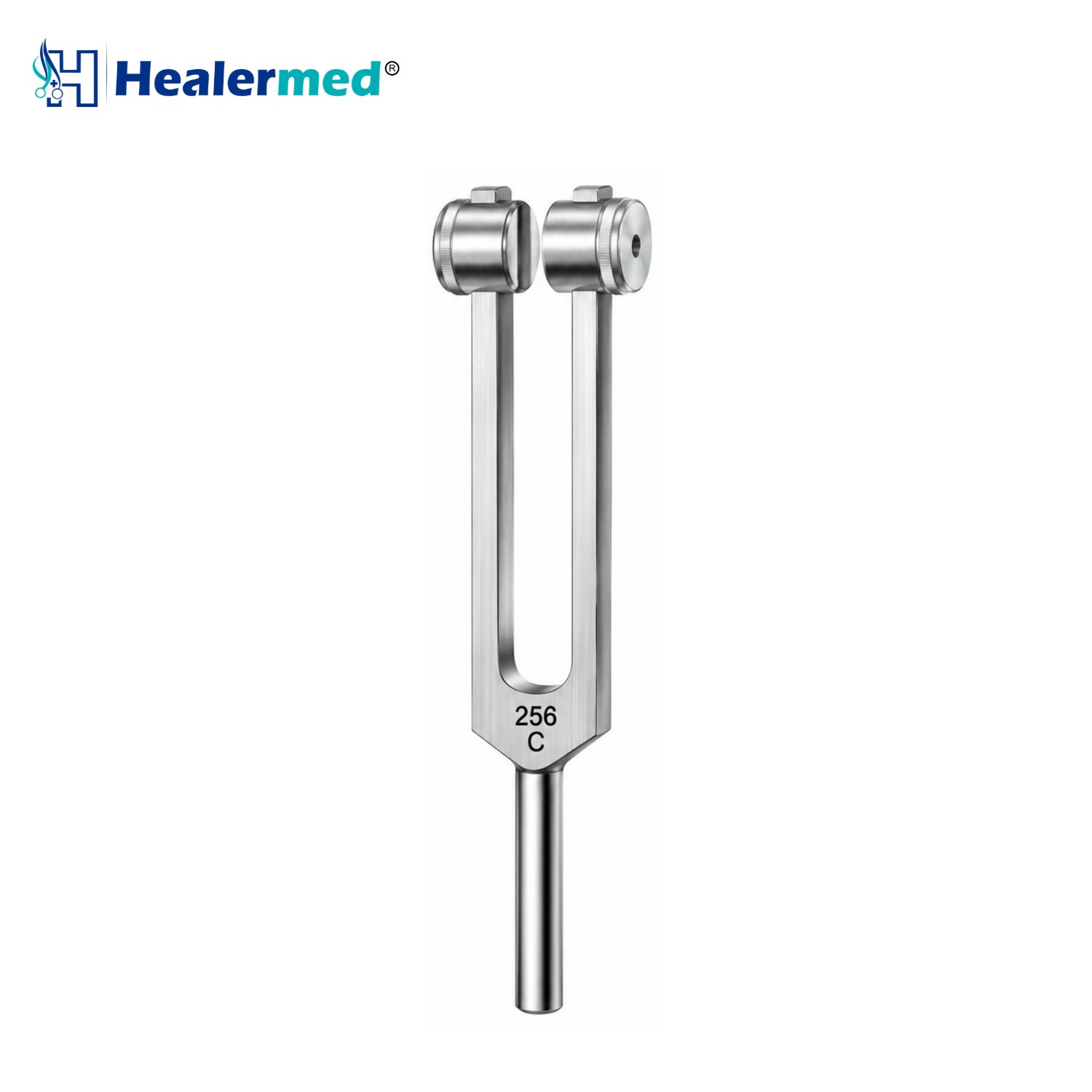 Alloy Tuning Fork with Dampers C 256 Hz, medical tuning fork