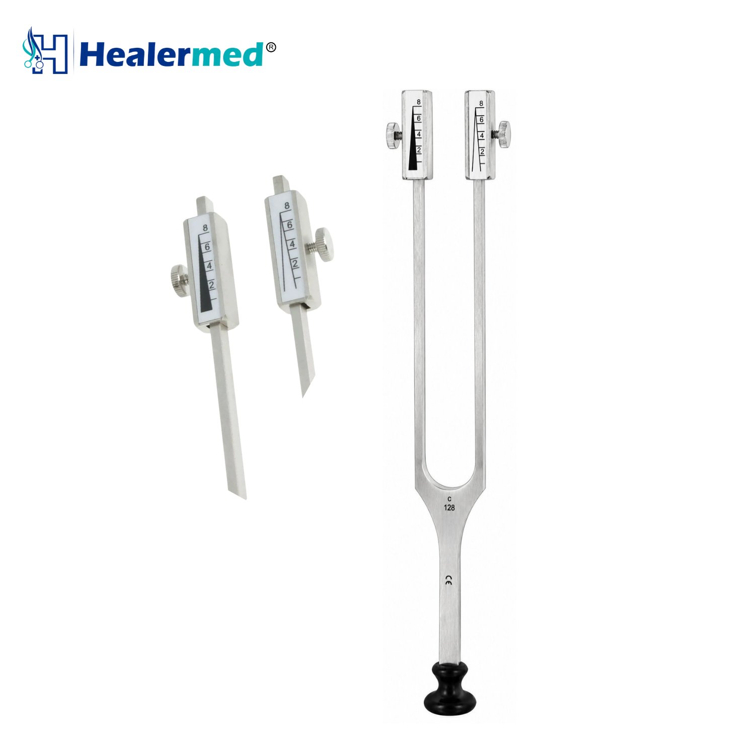 Rydel-Seiffer Tuning Fork with Foot C 128 Hz, medical tuning fork