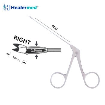Wullstein Micro Ear Scissors Bent Right – 4mm Blades, 9cm