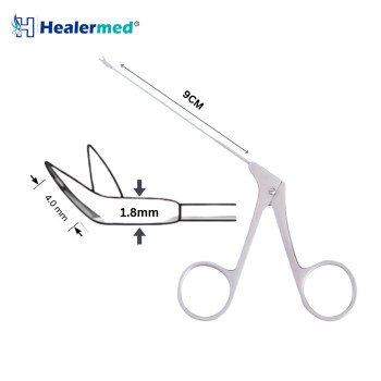 Wullstein Micro Ear Scissors Bent Up – 4mm Blades, 9cm