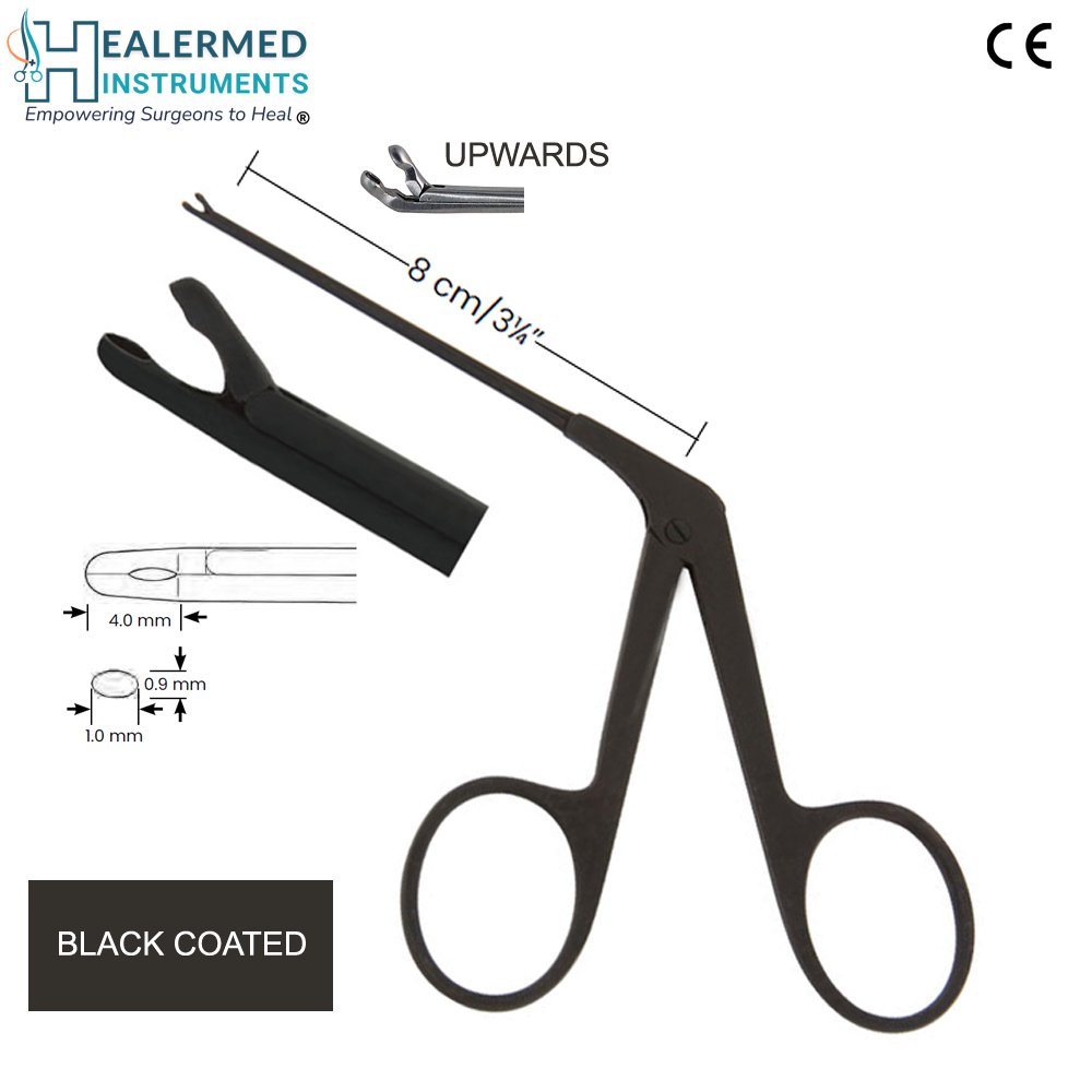 Micro Ear Cupped Forcep Upwards Black Coated Micro Ear Cupped Forcep Upwards Black Coated