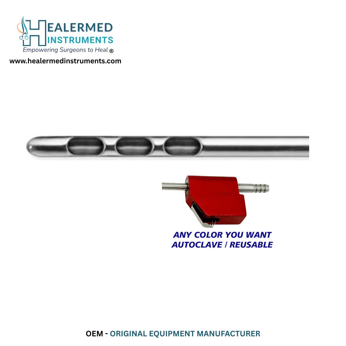 MicroAire-Compatible 3 Three Port Liposuction Cannula