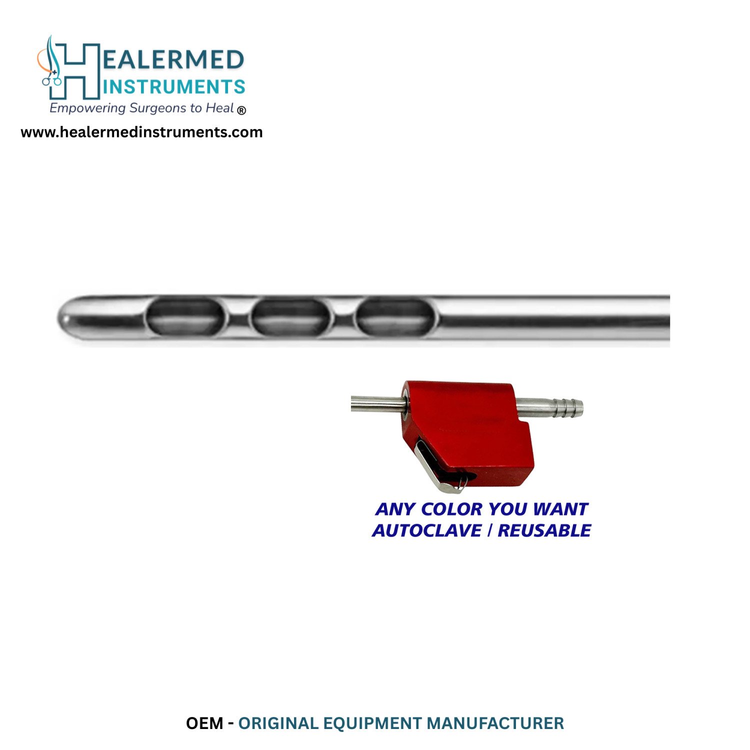 MicroAire-Compatible 3 Three Port Liposuction Cannula